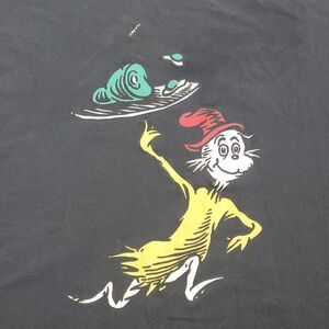 Dr. Seuss Black Tee with Green Eggs and Ham Graphic